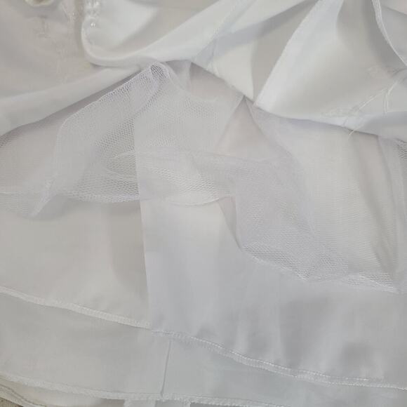 Cinderella embroidered & beaded flower girl party dress white Size 7 wedding - Picture 5 of 10